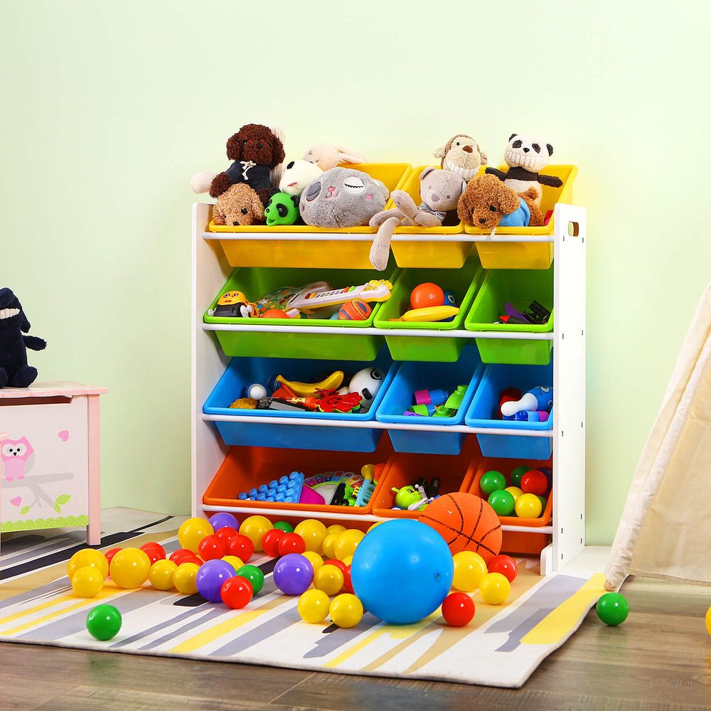 Étagère pour jouets enfants - SONGMICS - GKR04W - Cadre blanc - Casiers  amovibles - 86 x 26,5 x 78 cm - Cdiscount Puériculture & Eveil bébé