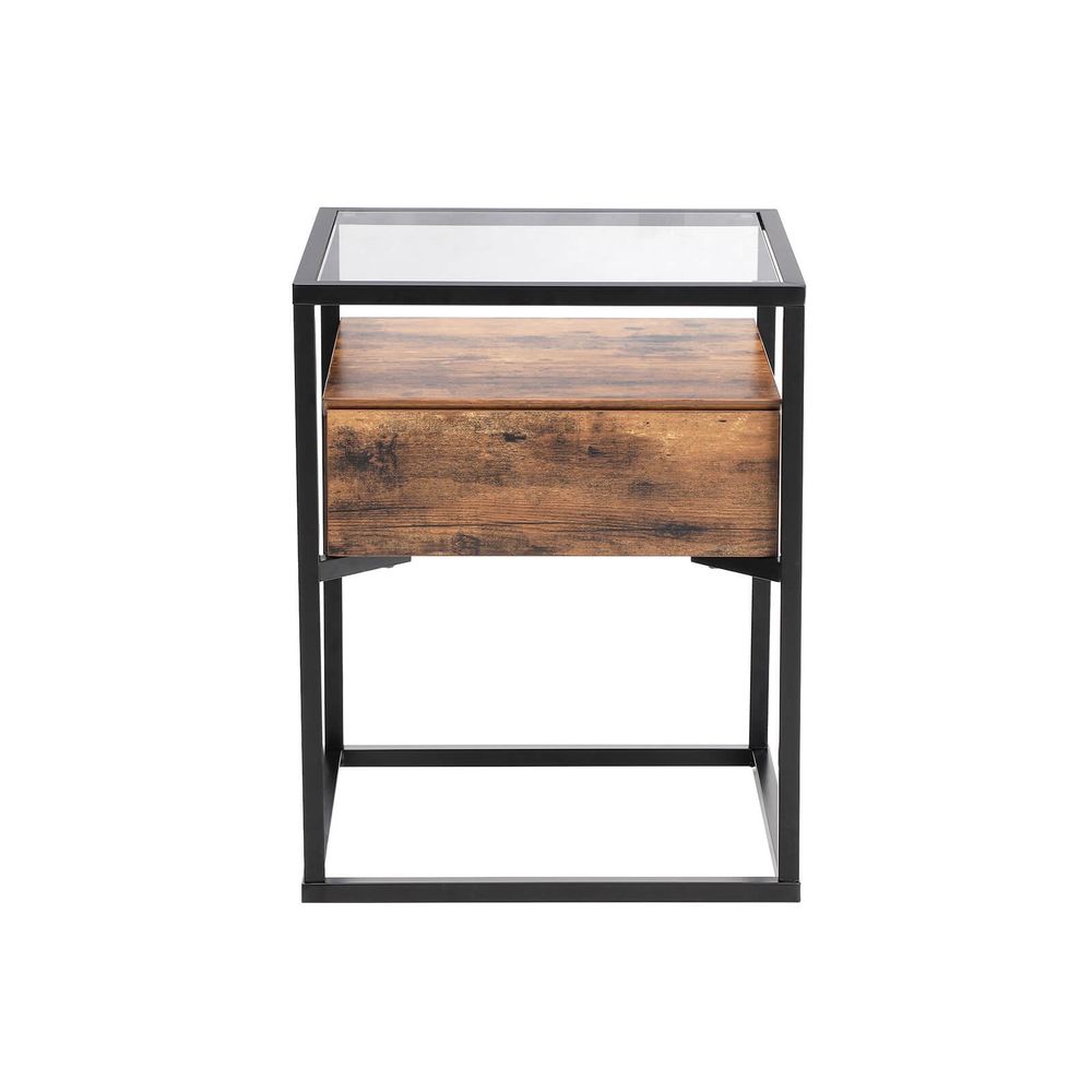 ACAZA Console Table, Table d'appoint à trois niveaux en verre