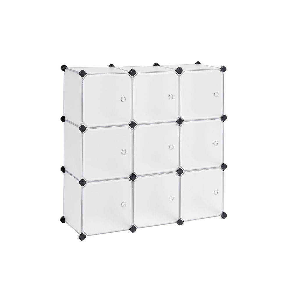 Meuble cube blanc pas cher : 12 cases, portes