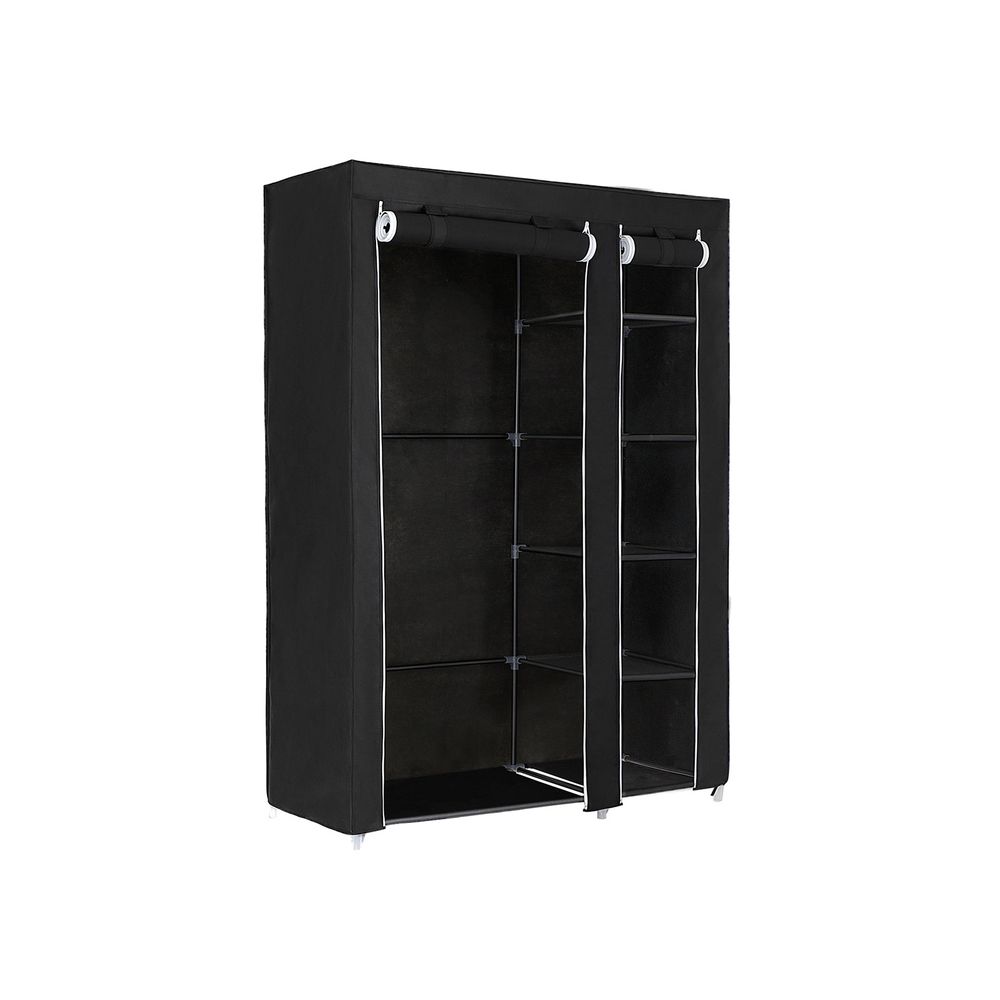 Armoire De Rangement LOEFME En Toile - Pliable Avec 2 Boîtes, Noir
