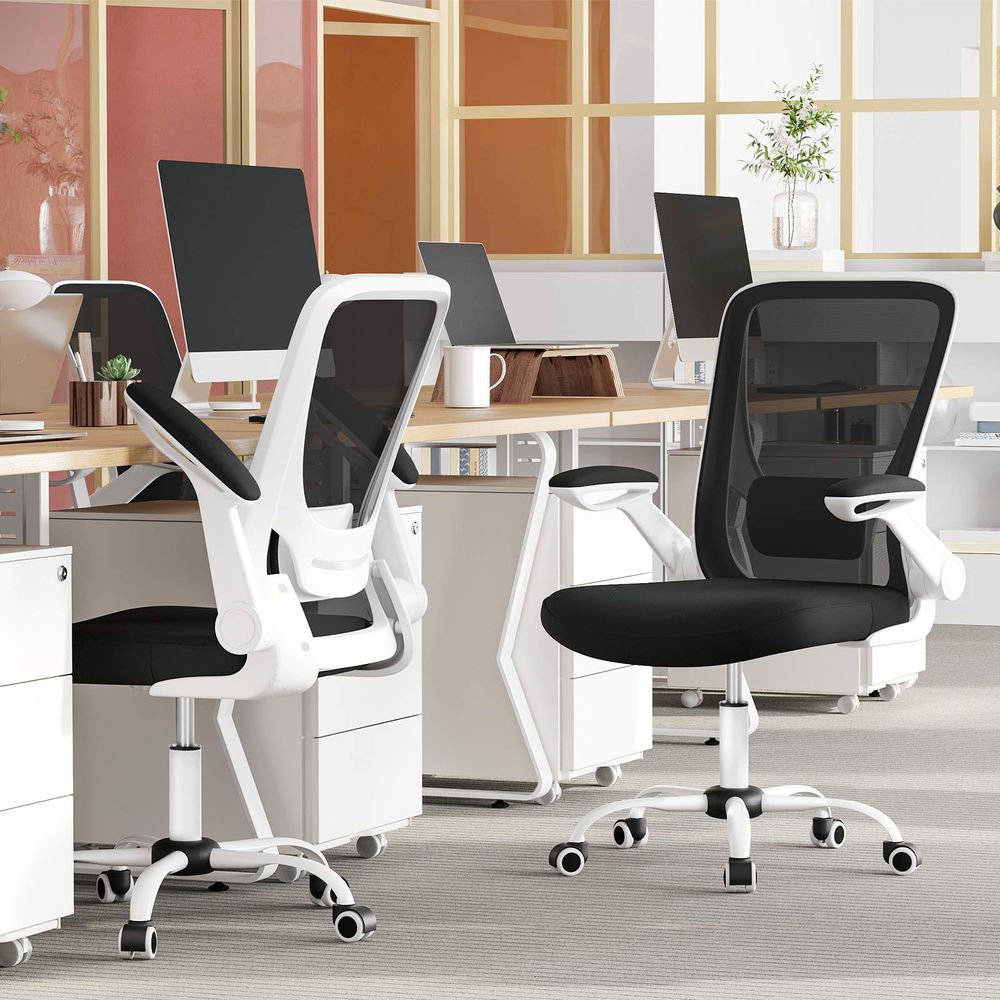 Jusqu'à 47% Chaise de bureau ergonomique avec accoudoirs rabattables