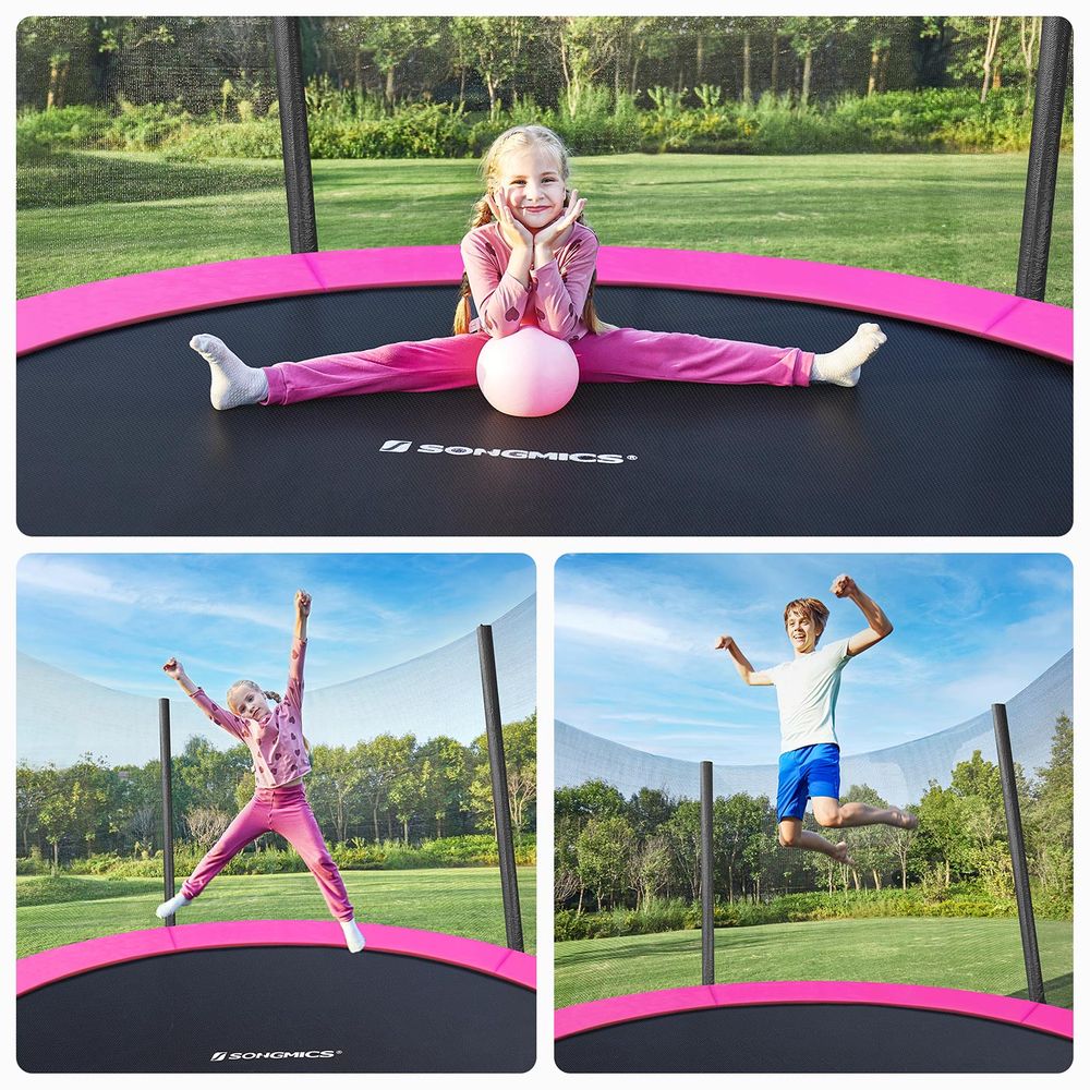 Trampoline Jardin 366cm SONGMICS - Filet De Sécurité Intérieur, 150kg Charge Max
