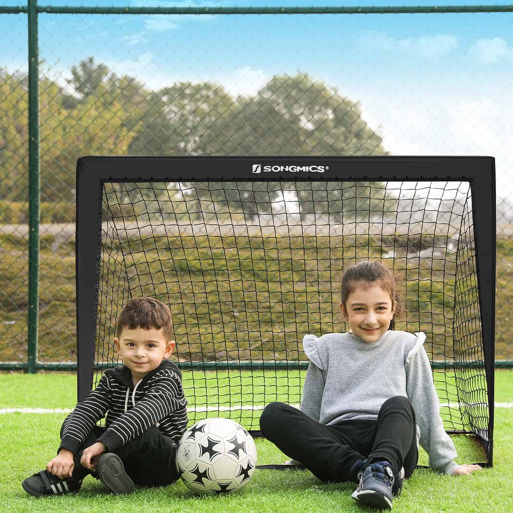 2 Pièces Buts de Foot Enfant Buts de Foot Jardin Buts de Football Pliable  Cages de