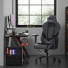 Chaise gaming gris noir