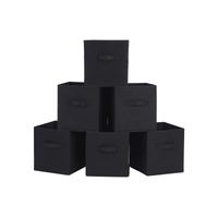 6 Boîtes de rangement noir