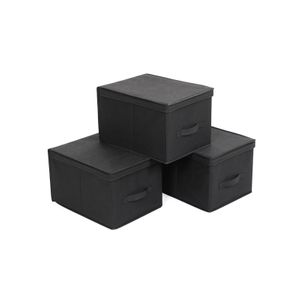3 Boîtes de rangement noir