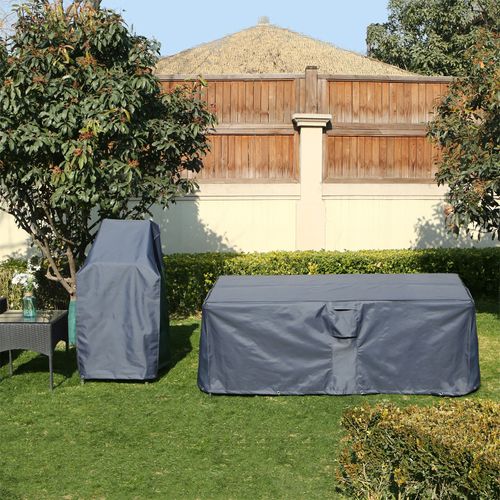 Nouveau Ensemble de meubles de terrasse imperméable pour jardin pour chariot BBQ Cover Protège