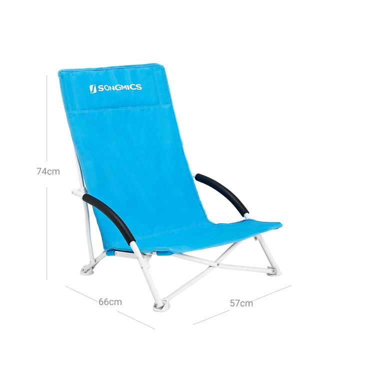 Songmics Chaise De Plage Pliante Avec Dossier Haut Pliable L G Re