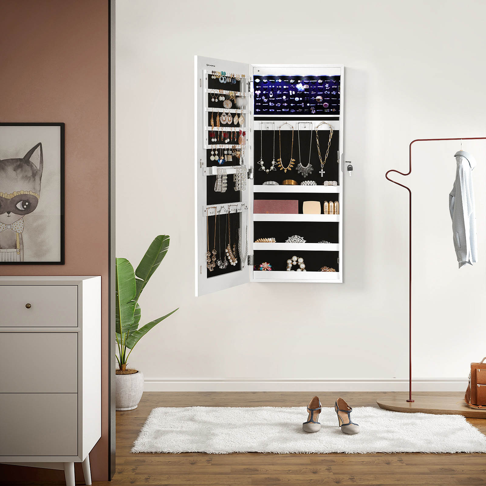 Armoire bijoux murale Armoires & placards à bijoux SONGMICS