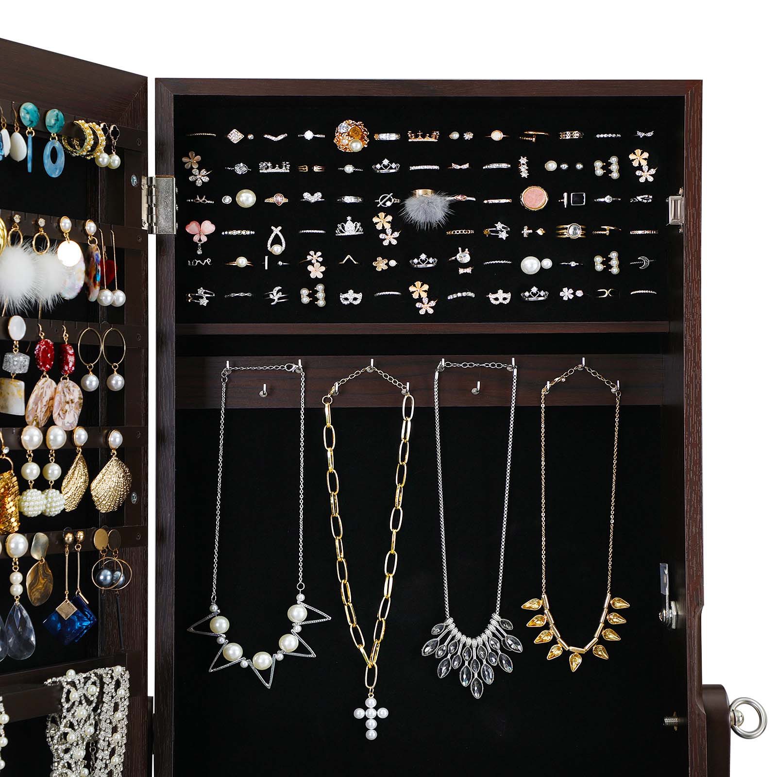 Armoire à bijoux brun Armoires & placards à bijoux SONGMICS