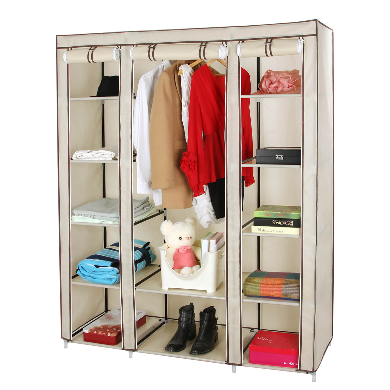 Armoire tissu XXL beige SONGMICS