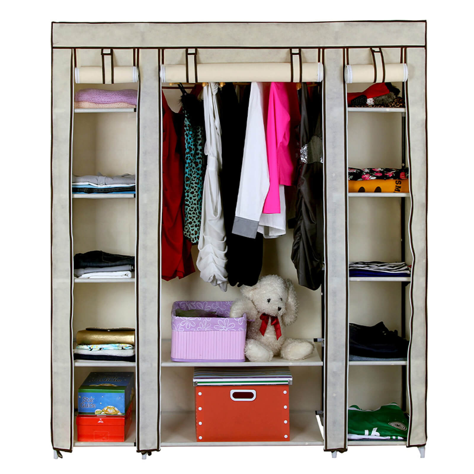 Armoire tissu XXL beige SONGMICS