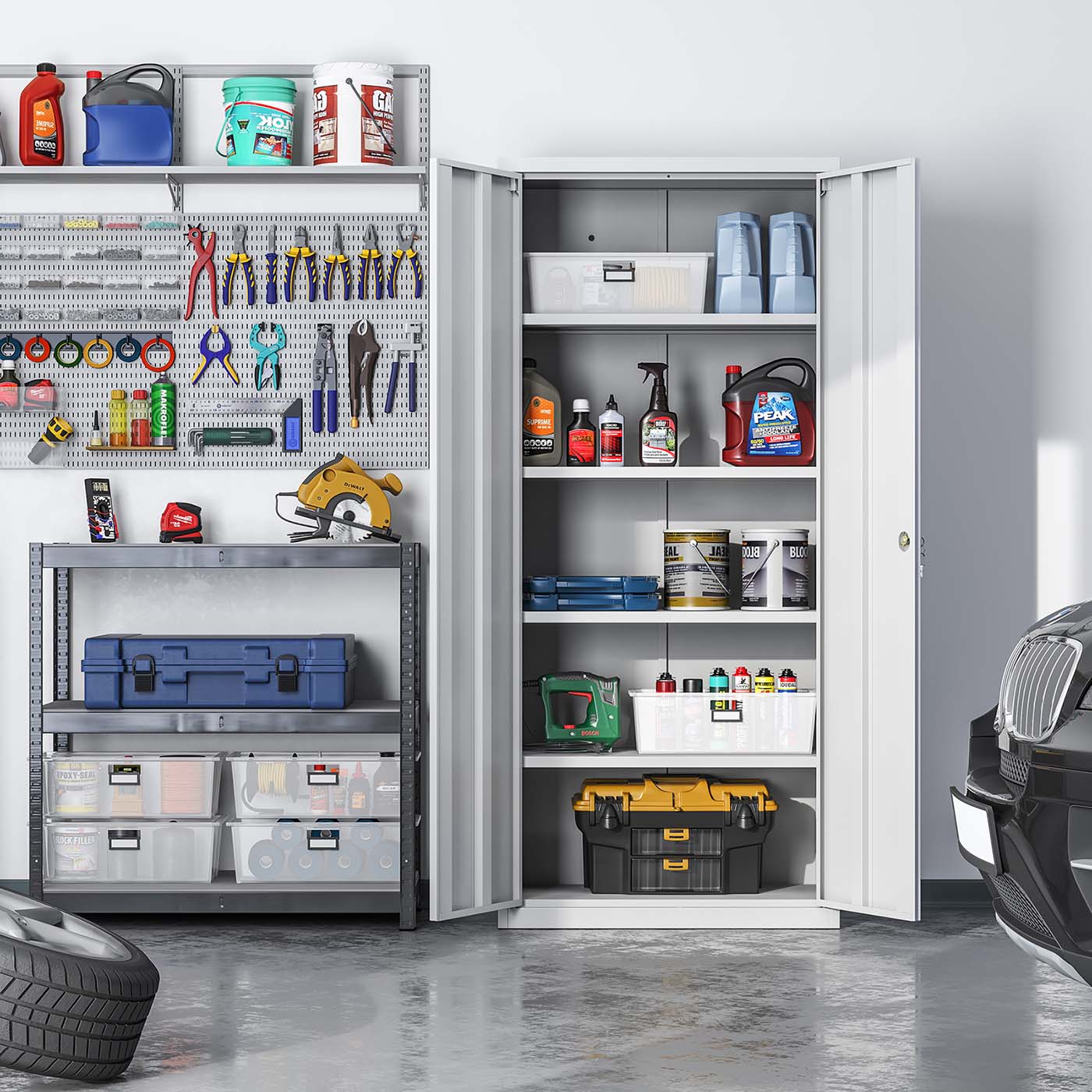 Armoire de rangement en acier SONGMICS