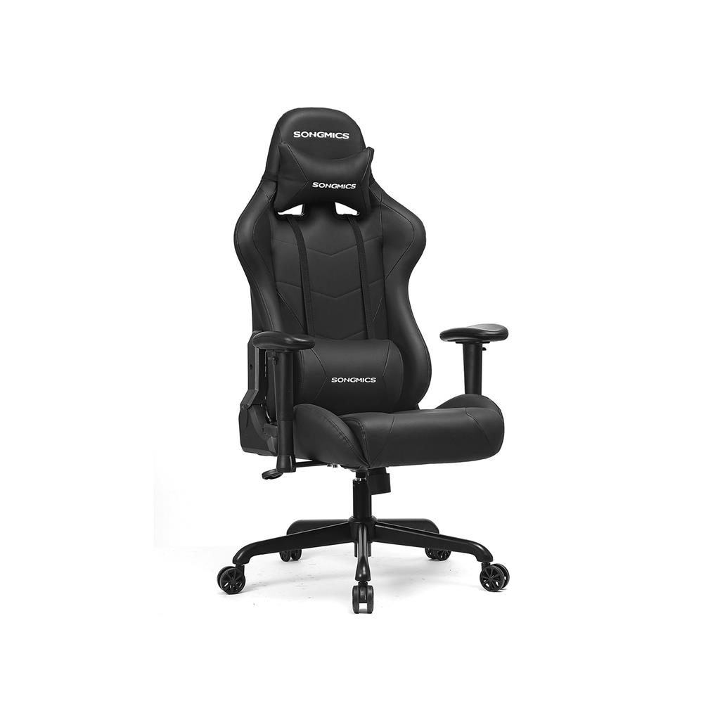 Fauteuil Gaming Ergonomique Noir Durable Songmics