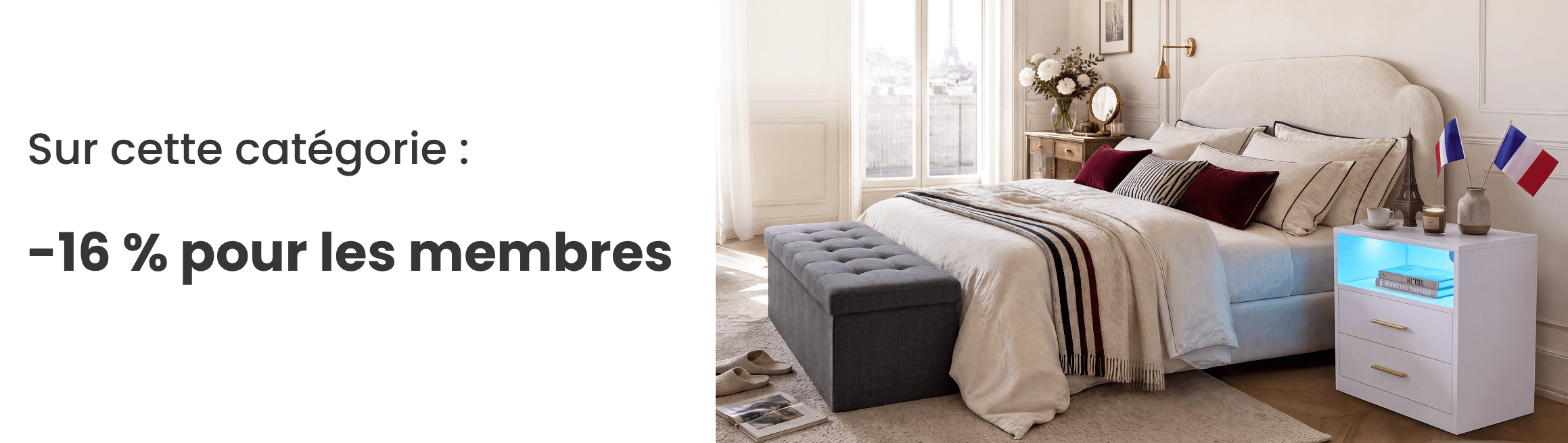 16% off Offre spéciale pour nos membres | 16% de remise